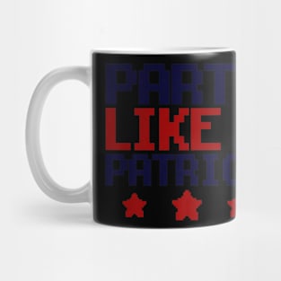 Party Like A Patriot America Usa Funny Patriotic Mug